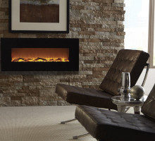 an electric fireplace