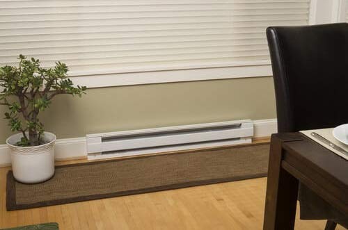 an electric baseboard heater