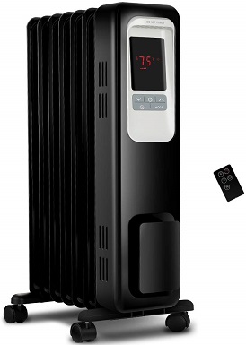 Aikoper Space Heater 1500W Oil Filled Radiator heater with 24-Hours Time